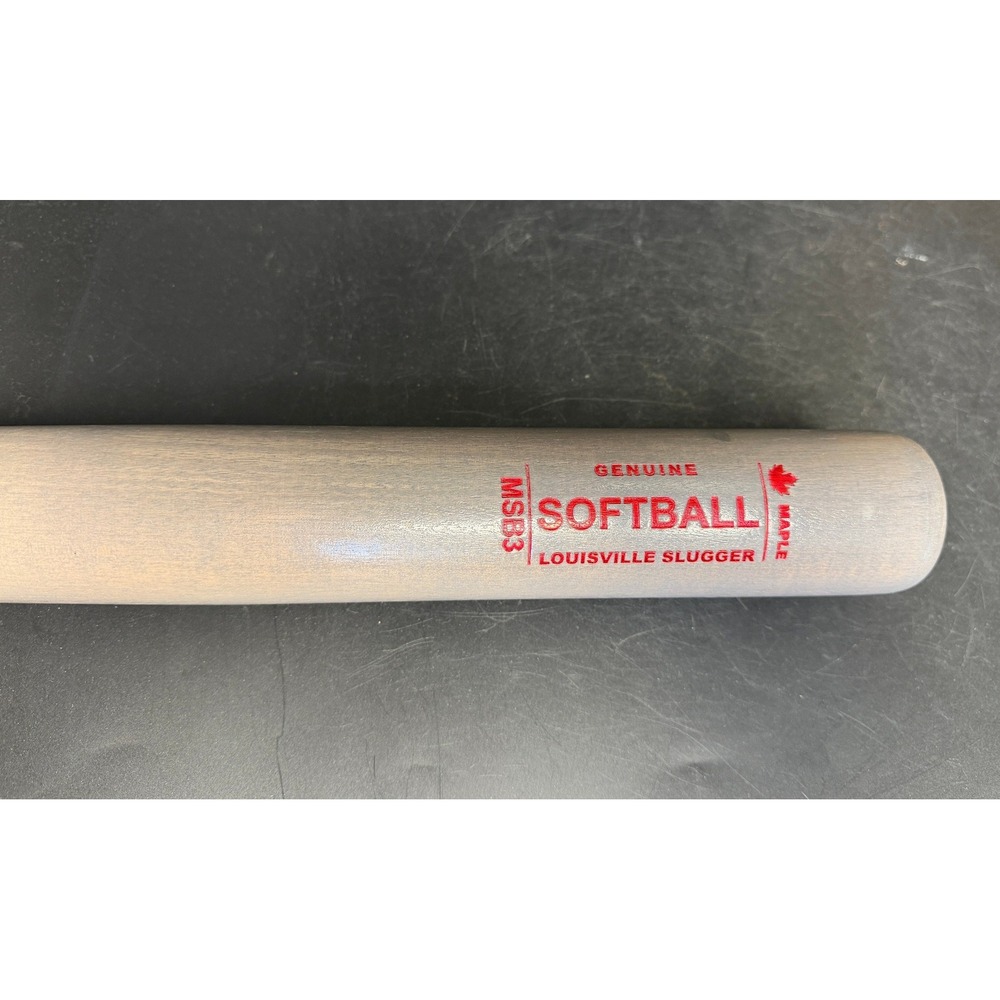 Louisville Slugger Genuine Maple MSB3 Slowpitch Softball Bat-Gray Wood, 34", NEW